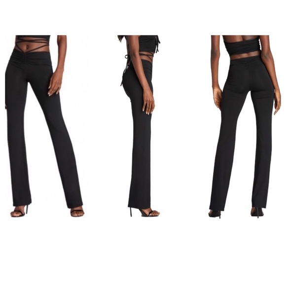 I.AM.GIA Black Halo Pants Celebrity Favorite Sexy Tie Waist Flared Pant Size XS - Picture 14 of 16